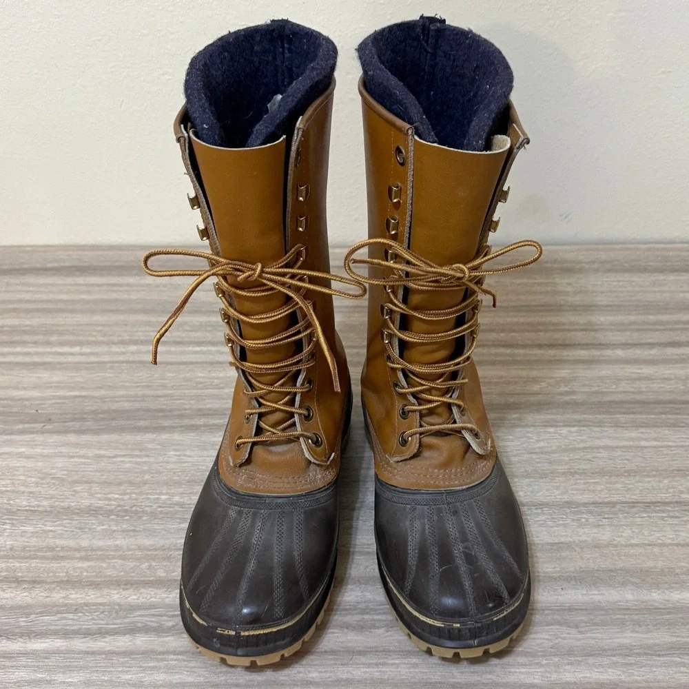 Sorel Men Boots‎ 8 Tan Frontier Duck Leather Waterproof Insulated Winter Canada
